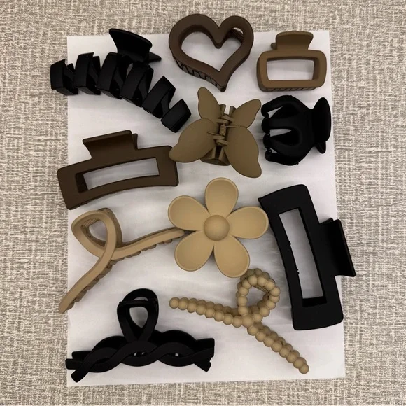 ✨Bundle 11 PCS | Assorted Hair Clips Neutral Claw Clips Hair Accessories✨ - Picture 15 of 15